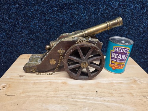 Large brass cannon ornament