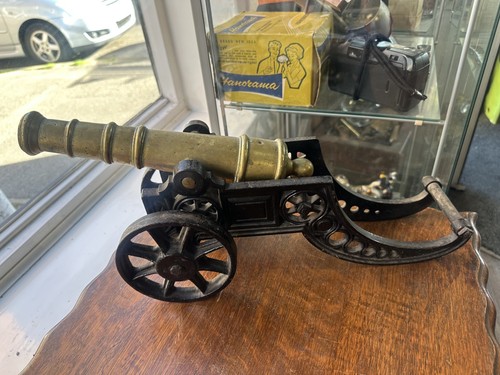 Vintage old antique brass - vintage, gun
