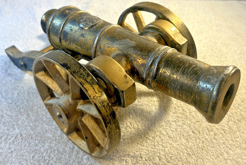Cast brass cannon spoked - cast,