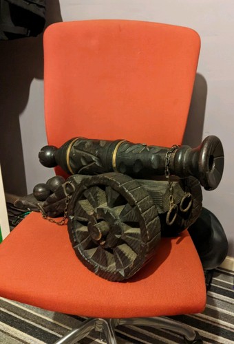 Military cannon metal wooden - military,