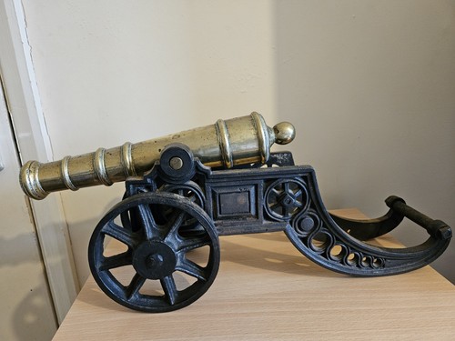 Vintage old antique brass - brass, gun