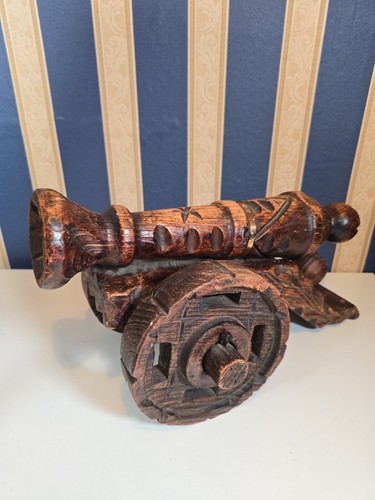 Solid wooden cannon moving - cannon,